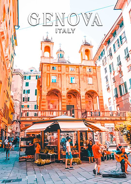 Genova, Italy Street Scene