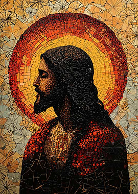 Mosaic Jesus Portrait