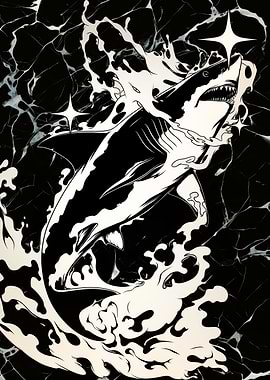 Stylized Great White Shark