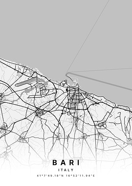 Bari Italy City Map