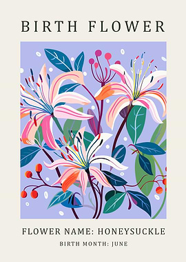 Honeysuckle Birth Flower