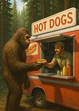Bigfoot Hot Dog