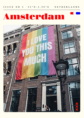 Amsterdam Travel Art Poster