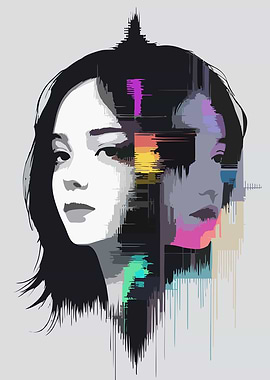 Digital Glitch Portrait