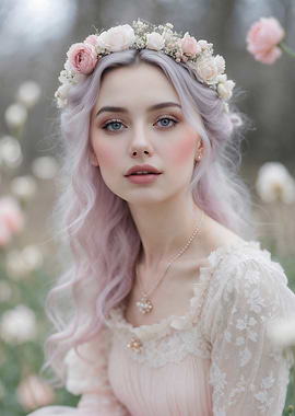 Floral Crown Portrait Women