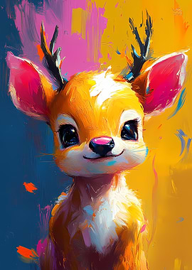 Cute Deer Painting