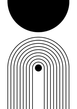 Abstract Black and White Art