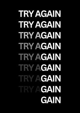 Try Again Motivational Poster