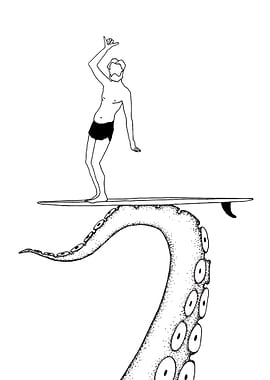 Surfing Octopus