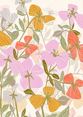 Floral statement flowering meadow