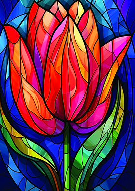 Stained Glass Tulip