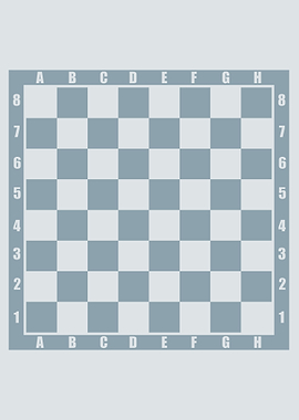 Blue chessboard for playing