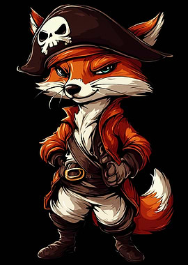 Pirate Fox Illustration