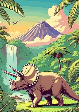 Triceratops in Jungle