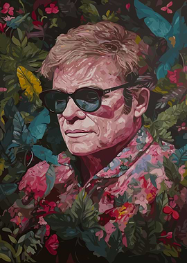 Man in Floral Shirt
