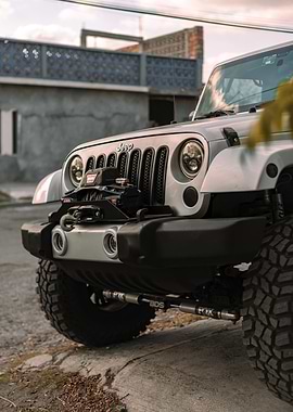 Silver Jeep Wrangler