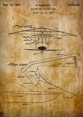 1943 Sailing amp Sailing Gear Patent shet 9