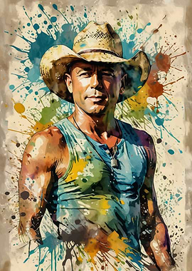 Kenny Chesney Vintage Portrait