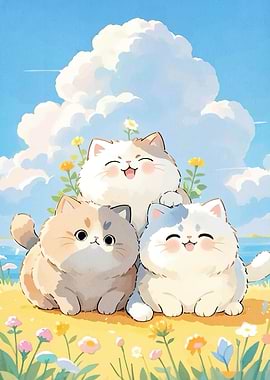 Cute Cartoon Cats