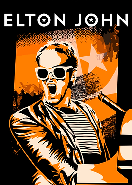 Elton John Music Poster