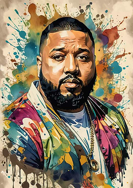 DJ Khaled Colorful Splashes
