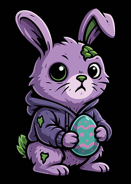 Cute Zombie Bunny – Funny Creepy Pastel Easter
