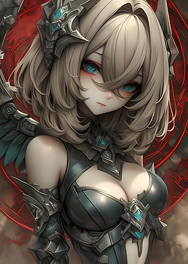 Anime Girl Female Warrior Gaming