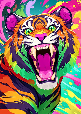 Rainbow Tiger Roar