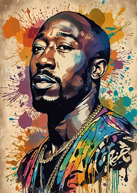 Freddie Gibbs Colorful Portrait