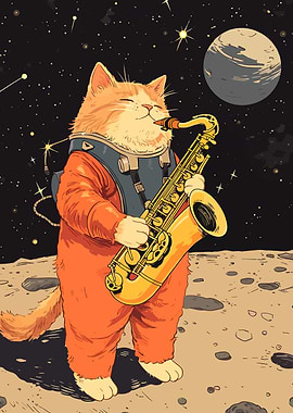 Space Cat Saxophonist
