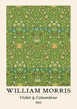 William Morris Violet & Columbine Green