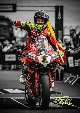 Alvaro Bautista Motorcycle Racer Victory