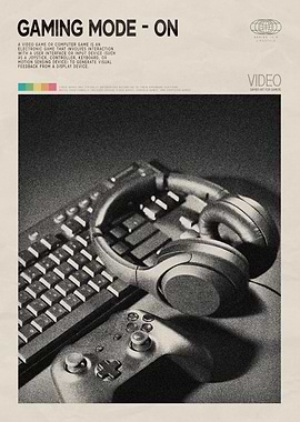 Gaming Mode On Vintage Gamer Poster