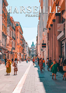 Marseille Street Scene