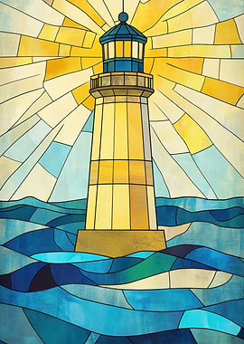Stained Glass Lighthouse