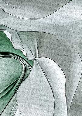 Abstract Green and White