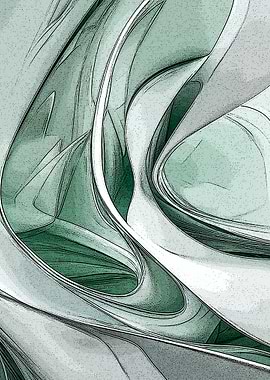 Abstract Green Swirls