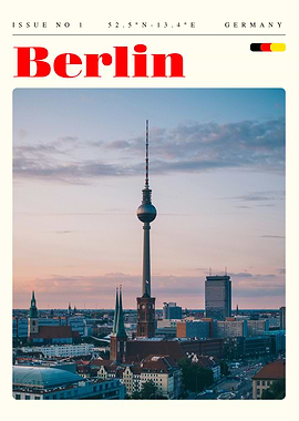 Berlin Germany Travel Art Poster
