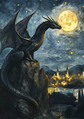 Dragon Under the Moon