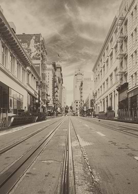 Street with Cable Car Tracks
