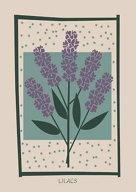 Lilac Flower Mid Century