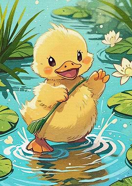 Cute Duckling Pond