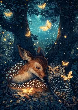 Fawn and Owl Night