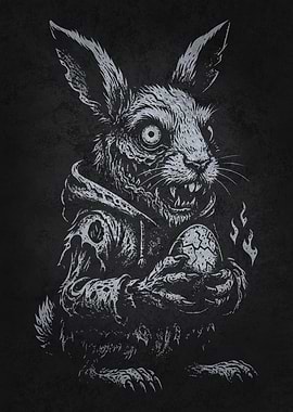 Creepy Easter Bunny, Scary Halloween Rabbit