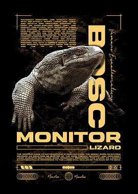 Savannah Monitor Lizard Reptile Room Poster