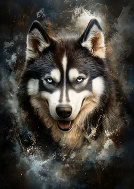 Siberian Husky Portrait