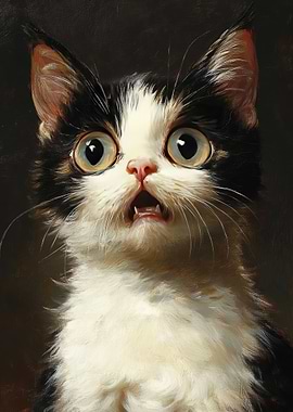 Surprised Kitten Portrait