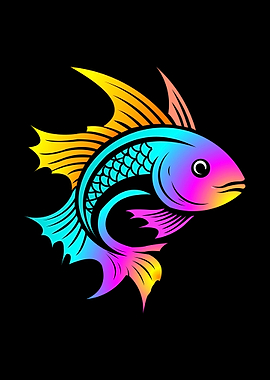 Rainbow Fish Illustration
