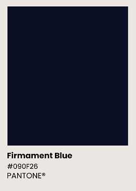 Pantone Color Chart - Firmament Blue
