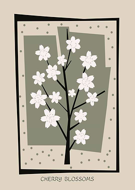 Cherry Blossom mid Century